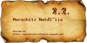 Merschitz Natália névjegykártya